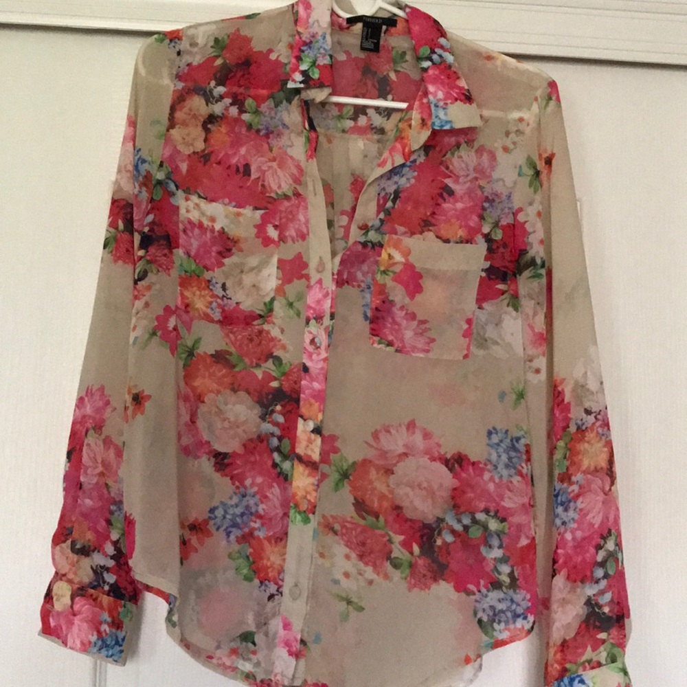 Forever 21 floral button down